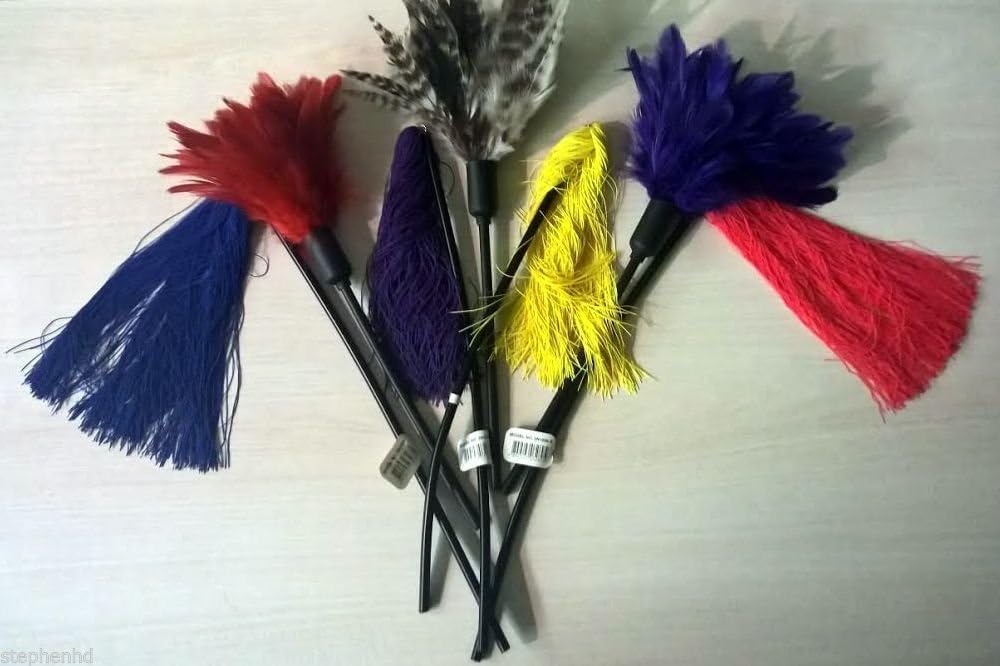 NANMA 12 INCH Feather Tickler and 12" Latex Whip (PRE ASST Colors)