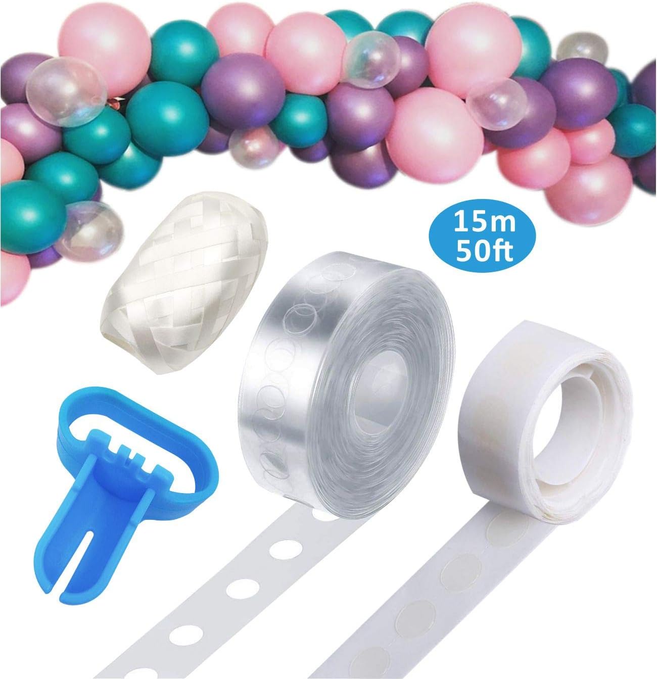Huibo Balloon Decorating Strip Tape 15m 50ft For Garland Arch