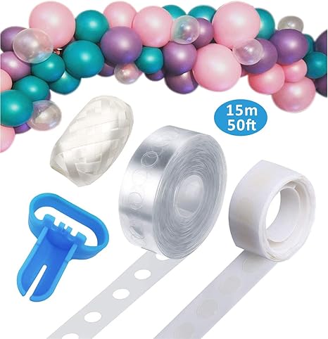 Huibo Balloon Decorating Strip Tape 15m 50ft For Garland Arch