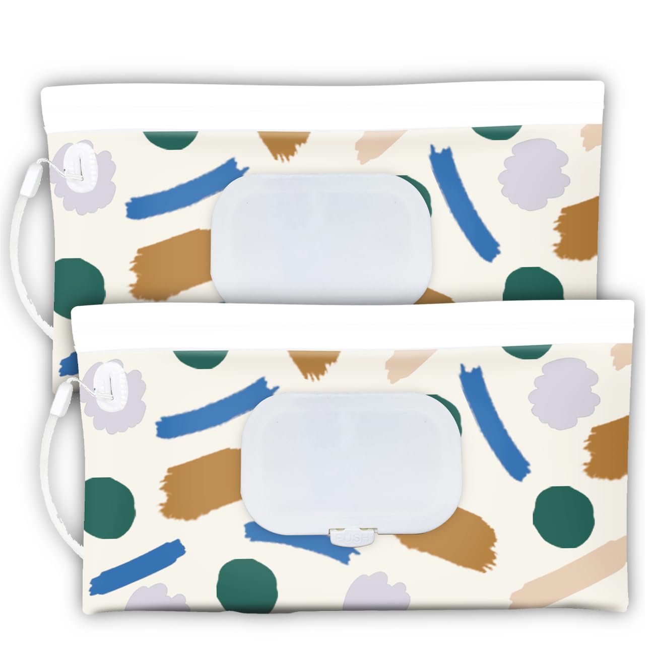 Photo 1 of 2 pack Baby wipes dispenser?baby wipe holder for travel?neutral wipes container? reusable wet wipes pouch portable refillable travel case