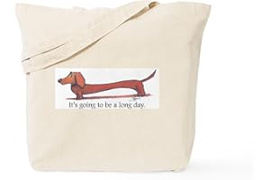 CafePress Long Day Dachshund Tote Bag Natural Canvas Tote Bag, Reusable Shopping Bag