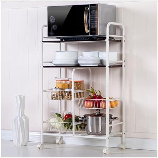 LYYZWJ ZHDC Cocina Estantería Horno Microondas Estantería ...