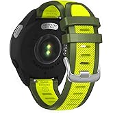 Watch Band for Garmin Forerunner 165/55/245/645, Vivoactive 5/3, Vivomove Style/Luxe/HR/Sport - 20mm Quick Release Soft Silicone Replacement Band Watch Strap