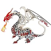 Bitopbi 3D Wooden Puzzles Laser Engraving DIY Safe Assembly Constructor Kit Toy for Teens and Adults World Animal Mechanical 3-D Models for Self-Assembly (G1 Flying Dragon)