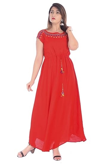 Rayon Full Gown Anarkali Beautiful Maxi Dress