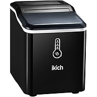 IKICH Ice Maker Countertop, 26lbs 24Hrs, 9 Cubes Ready in 7mins, Portable Electric Maker with LED Indicator Lights, Ice…