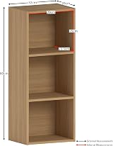 Vida Designs Oxford 3 Tier Cube Bookcase Oak Wood Shelving Display Unit view 3