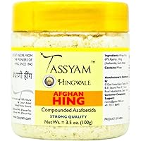 Tassyam Hingwale Asafetida 3.5 oz (100g) Afghan Hing | Hand Pounded & Natural | Onion Garlic Substitute