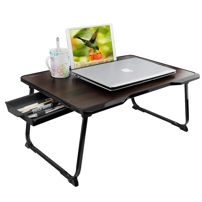 Portronics My Buddy One Plus Multifunctional Laptop Table (Brown) Buy