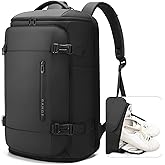 BANGE 40L Travel Backpack with Shoe Compartment, Large Capacity Weekender Bag Daypack Fits 17.3 Inch Laptop, Carry-on Luggage Backpack with Water Bottle Holder for Traveling, Hiking, Business