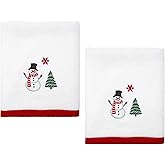 Avanti Linens - Hand Towels, Soft & Absorbent, Christmas Decorations, Set of 2 (Winter Snowman Collection)