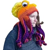 XKCL Knitted Winter Hat, Octopus Squid Hat - Octopus Costume Hat