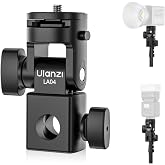 ULANZI LA04 Light Stand Mount Adapter w 1/4" Screw for Light Tripod | Quick Release,180&deg; Tilt, Load 6.6lb, for Camera Mounting Plate Monitor Ring Light, Fits Flat Head Stand Boom Arm C Stand