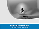 Bremmer Turbo Hand Dryer High Velocity Low Energy Silver view 4