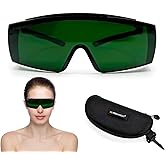 FreeMascot IPL 200-2000nm Red Light Therapy Glasses, Laser Safety Glasses Eyes Protection for Tanning Goggles and Red Light Therapy