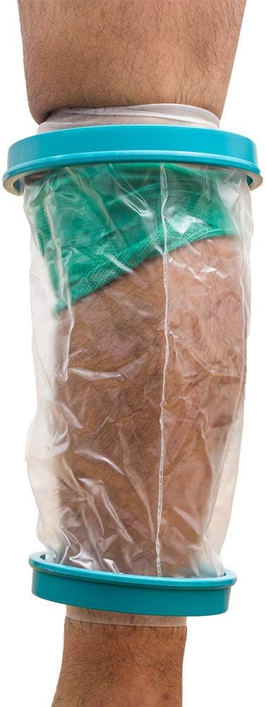 Knee Cast Cover for Shower Adult, Waterproof Knee Shower Cast and Bandage Protector for Leg Watertight Protection to Knee Replacement Surgery, Wound, Incision Reusable: Health & Personal Care