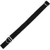 Scuba Tech Universal Diving Crotch Strap with 2" Stainless Steel D-Rings - Durable 50" Strap with Stitched Loop &amp; Bar Slides for Secure Fit - Easy to Install for BCD &amp; Diving Gear &ndash; Black