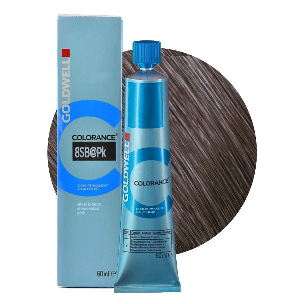 Goldwell Colorance Demi-Permanent Hair Colour, 8SbaPk Silver Blonde Elumenated Pink, 60 ml