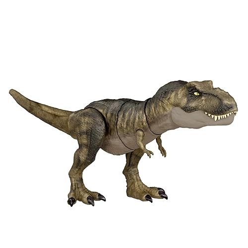 Mattel Jurassic World Dominion Thrash ‘N Devour Tyrannosaurus T Rex Action  Figure Toy with Sound and Motion for Battle Play in Kuwait Whizz