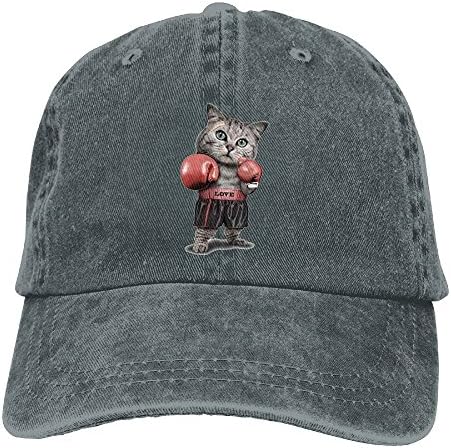 Funny Boxing Cat Adult Adult Cap