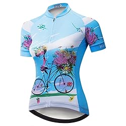 Weimostar Women's Cycling Jersey Short Sleeve Shirt
