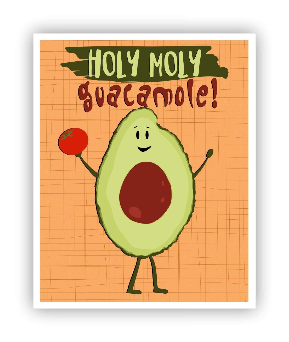 Holy Moly Guacamole Poster for Kids Room 11 x 14 Handmade