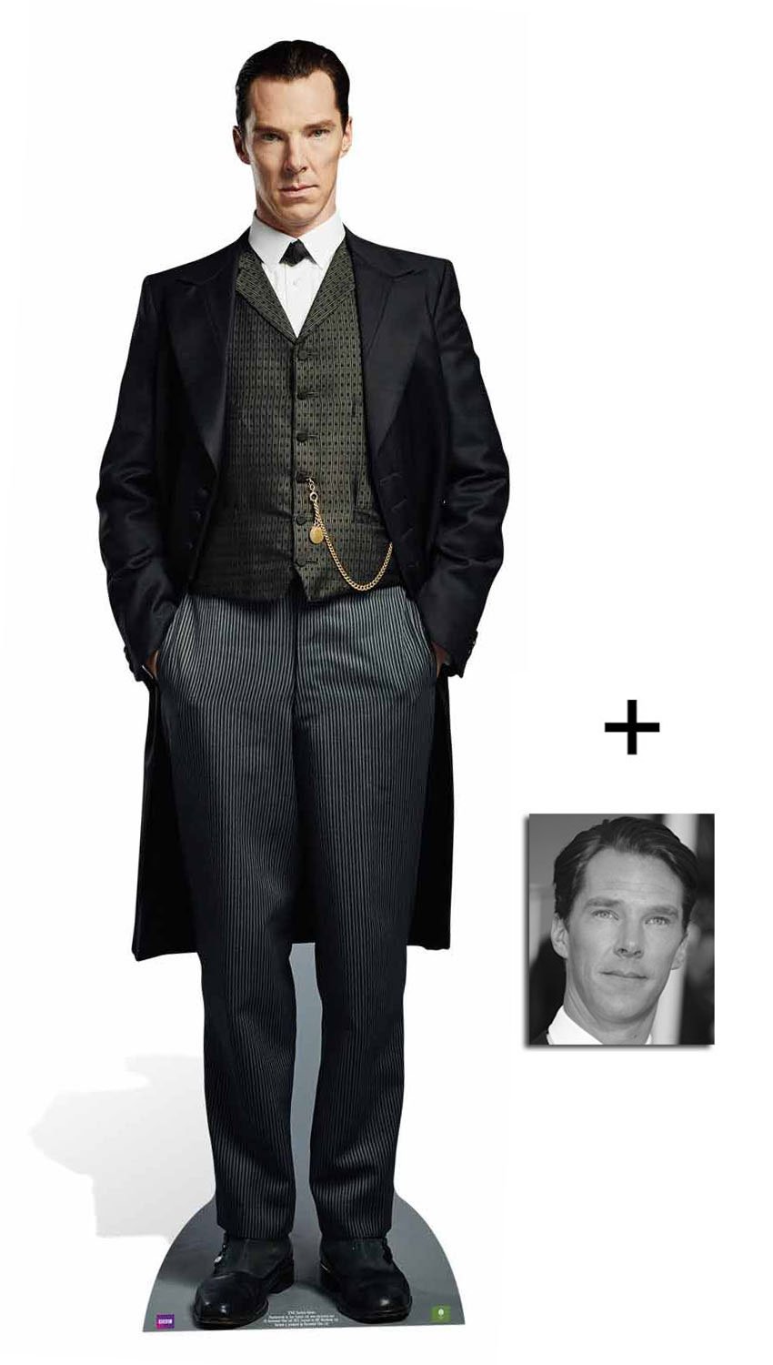Fan Pack - Sherlock Holmes (Benedict Cumberbatch) Lifesize and Mini Cardboard Cutout / Standee / Standup - Includes 8x10 Star Photo