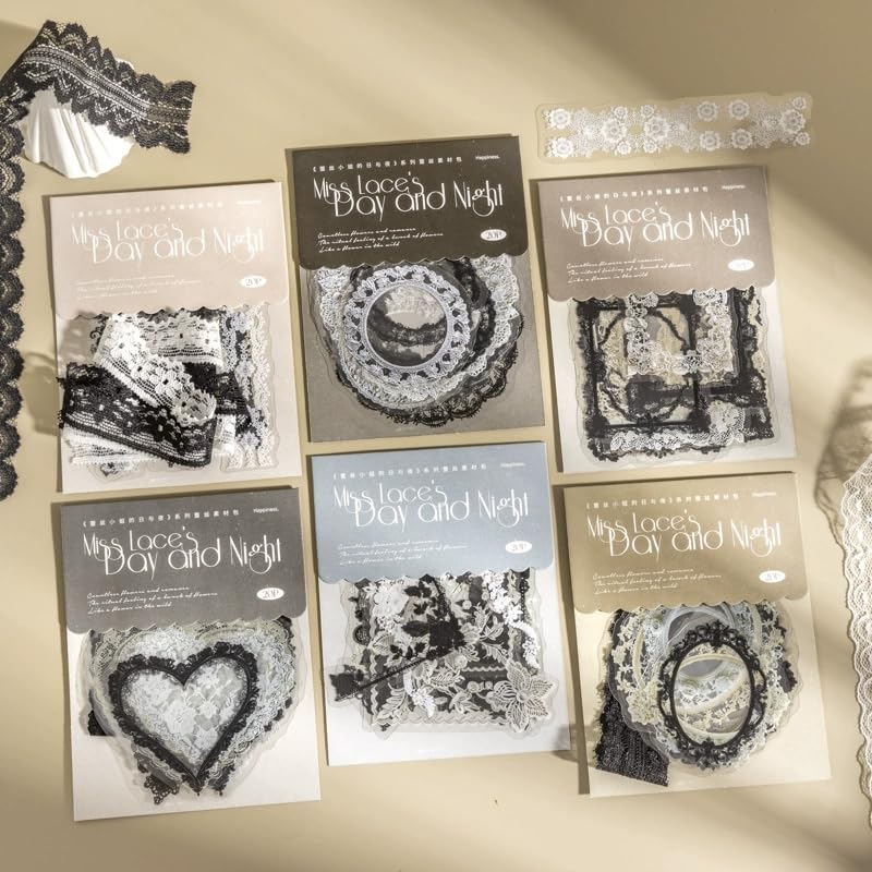 Lace Scrapbook Stickers Kit Photo Frame PET