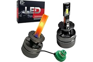 CZJCGD D4S D4R D4C LED Bulbs, Fog Light Bulb and High Beam, Low Beam, 500% Ultra Bright 6500K Cool White Light Blubs, Plug-N-Play, 1:1 Size Halogen Replacement Bulbs, IP68 Waterproof, Pack of 2