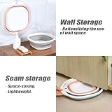 haoyuan 5L Collapsible Washing Up Bowl Foldable Portable Basin Pink view 5