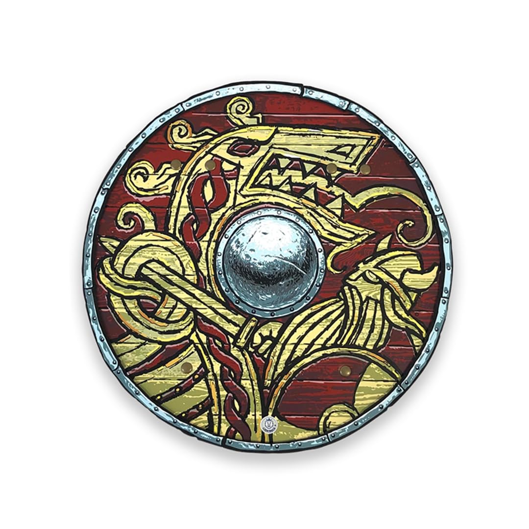 Liontouch - Viking Shield | For Kids Aged 3+ Years | Chief Harald’s Medieval Foam Toy For Little Warriors & Berserker’s Pretend Play | Safe & Durable Battle Accessory For Dress Up & Costumes For Boys