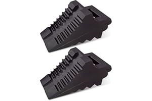 ROBLOCK Solid Rubber Wheel Chocks Heavy Duty Trailer Chock, G.V.W. Up to 4T, 2 Pack Black, 8.6" L x 3.7 W x 4.7" H for Car, Travel Trailers, RV, Truck, and ATV, for All Weather Use