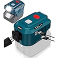 150W Power Supply Inverter for Makita 18V, TEPULAS DC 18V to AC 120V Power Source USB Phone Charger Adapter for Makita with LED Light & AC Outlet(No Battery)