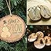 CEWOR Natural Wood Slices 68pcs 1.6-2 Inches Crafts Christmas Ornaments Craft Wood kit Unfinished Predrilled Wooden Circles for Christmas DIY Arts Rustic Wedding Decoration