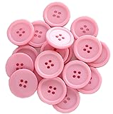GANSSIA 1 Inch (25mm) Pink Color Buttons Sewing