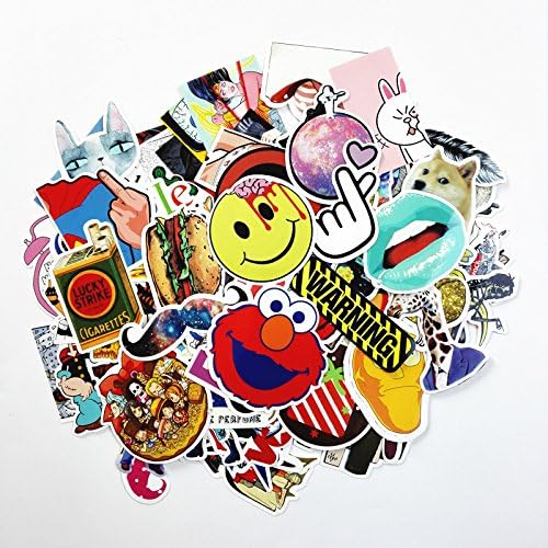 Elelife Sticker Pack 100-Pcs Sticker Decals Vinyls for Laptop,Kids,Cars,Motorcycle,Bicycle,Skateboard Luggage,Bumper Stickers Hippie Decals bomb Waterproof (Style - C)