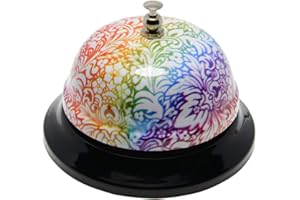 WEKOIL Call Bell Floral Desk Service Bell Customer Ding Bell for Restaurant Hotel Room Kitchen Party Office Elderly Teachers Chef Large Flower Bell,3.35 inch
