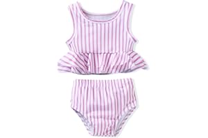Aalizzwell Toddler Baby Girl Bathing Suit Two Piece Swimsuit Bikini Beach Wear