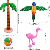 Evance Hawaiian Inflatable Pool Toys 14 Pack Beach Decor Toss Ring Game view 2