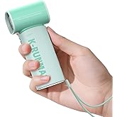 K-RUNMAN Portable Handheld Turbo Fan,100 Speeds Adjustable Mini Personal Fan, 4000mAh USB Rechargeable Battery Operated, LED Display,Gifts for Women Men Travel/Camping/Outdoor (Green)