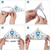 Vicloon Elsa Princess Tiara Crown and Snowflake Wand Set for Kids view 4