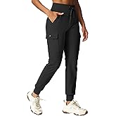 IUGA Women's Fleece Lined Pants Water Resistant Hiking Joggers High Waist Thermal Cargo Sweatpants for Women