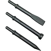 Pneumatic Air Hammer Bit Set, 3-Piece, 0.498" Shank, 7.1" Long | Heat-Treated Cr-Mo Alloy Steel
