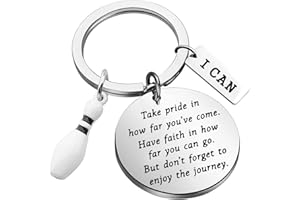 FUSTMW Bowling Ball Keychain Bowling Team Gifts Bowling Coach Keychain Bowling Player Inspiration Gifts for Bowling Lovers
