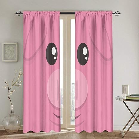 Amazon 断熱 遮熱カーテンかわいいピンク104in X84in 260cm X210cm カーテン オンライン通販