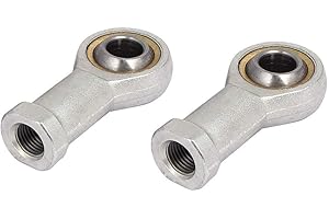 COMOK 2Pcs 12mm Ball Hole Dia M12 Female Thread Self Lubricating Connector Rod End Bearing