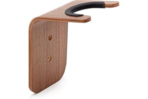 BONFOIS Guitar Wall Hanger Handmade Unique Design Bent Wood Guitar Hanger Wall Mount Guitar Holder Acoustic Guitar Accessories Ukulele Wall Mount Stand Wall Guitar Mount Guitar Hook (Mahogany, 1 pack)