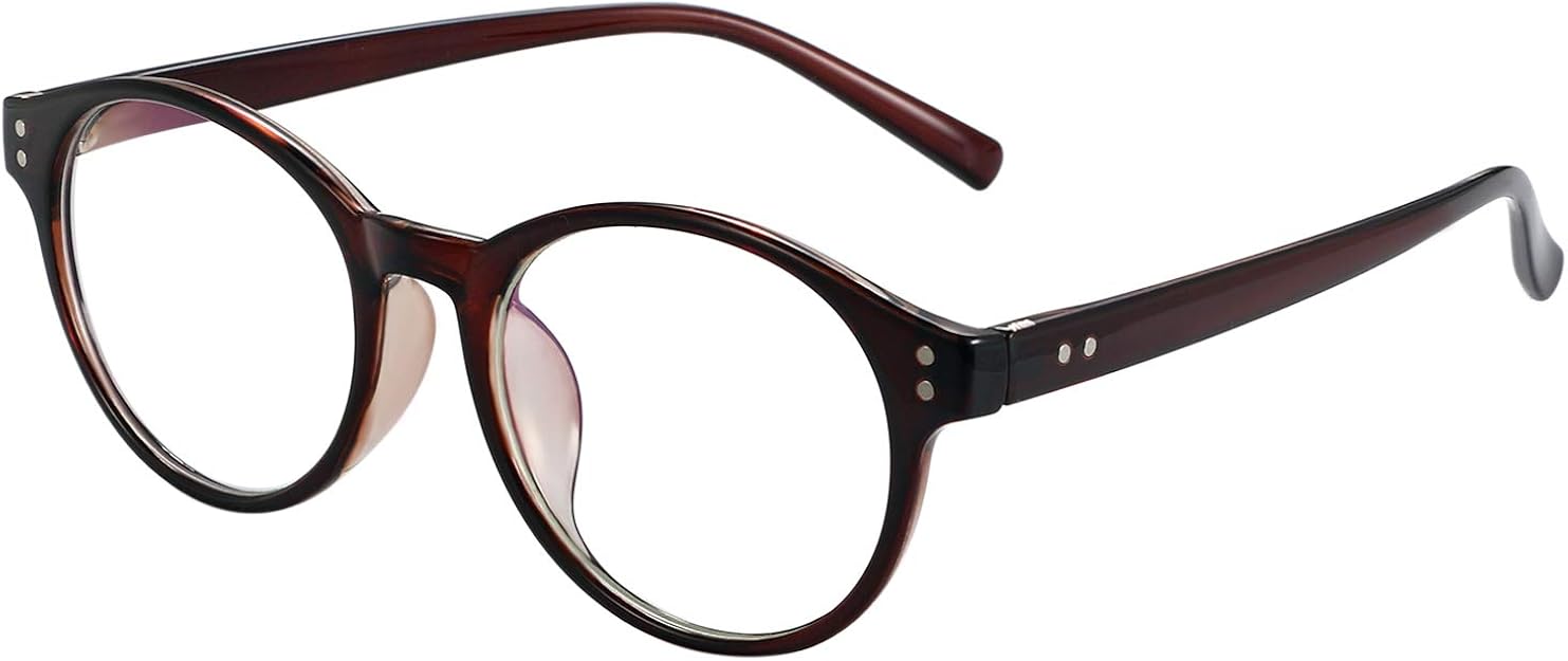Aroncent Nerdbrille Retro Klassische Nerd Brille Klare Gläsern Pantobrille ohne Stärke Unisex
