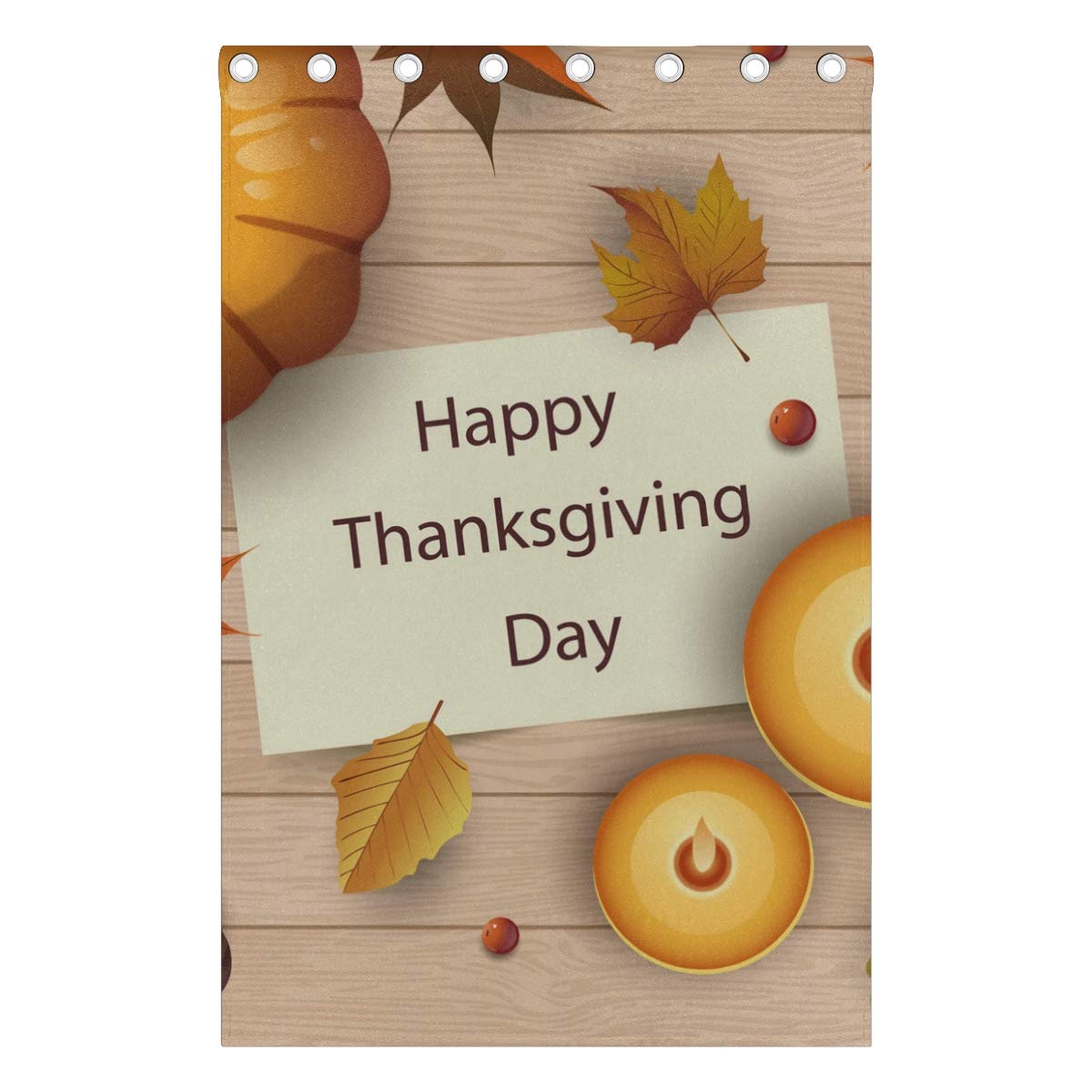 Fantazio Symmetry Room Darkening Thanksgiving Day Leaves Sun Block