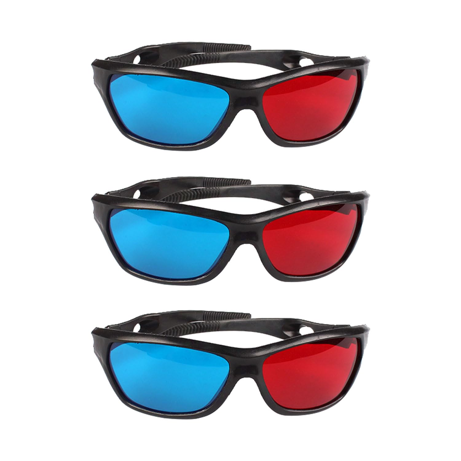 AOVNA 3Pcs Red-Blue 3D Glasses Cyan 3D Glasses Anaglyph 3D Glasses Movie Game Glasses 3D Viewing Glasses for Computer Monitors Home Cinema Theater Screens